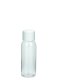 50 ml PET-Flasche transparent, Ø 31,5 mm, doppelwandiger Verschluss, soft weiß