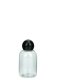 50 ml PET-Flasche transparent, Ø 37,8 mm, Kugelverschluss schwarz