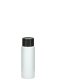 50 ml PETG-Flasche weiß, Ø 32,0 mm, Schraubverschluss schwarz