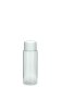 50 ml PETG-Flasche transparent, Ø 32,0 mm, Schraubverschluss weiß