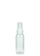 60 ml R-PET-Flasche transparent, Ø 34,3 mm, Lotionpumpe weiß