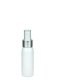 60 ml PET-Flasche weiß, Ø 34,3 mm, Lotionpumpe weiß/Metall