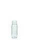 60 ml R-PET-Flasche transparent, Ø 34,3 mm, Schraubverschluss weiß