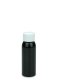60 ml PET-Flasche schwarz, Ø 34,3 mm, Schraubverschluss weiß
