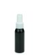 60 ml PET-Flasche schwarz, Ø 34,3 mm, Sprühzerstäuber weiß, geriffelt