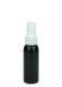 60 ml PET-Flasche schwarz, Ø 34,3 mm, Sprühzerstäuber weiß