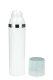75 ml Airless Spender - Medio - weiß, Kopf weiß/silber, Kappe klar - Self Closing