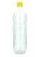 1000 ml PET-Lebensmittelflasche transparent, Ø 78,0 mm, Verschluss gelb