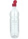 1000 ml PET-Speiseöl-Flasche transparent, Ø 78,0 mm, Verschluss rot