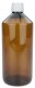 1000 ml PET-Laborflasche braun, Ø 88,5 mm, Verschluss weiß