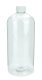 1000 ml PET-Flasche transparent, Ø 87,0 mm, Schraubverschluss mit Dichtkonus weiß