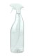 1000 ml PET-Flasche transparent, 90 × 76 mm, Metallfreie Trigger-Sprühpistole weiß, geriffelt