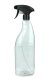 1000 ml PET-Flasche transparent, 90 × 76 mm, Metallfreie Trigger-Sprühpistole schwarz, geriffelt