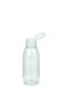 100 ml R-PET-Flasche transparent, Ø 41,9 mm, Klappverschluss weiß