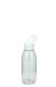 100 ml PET-Flasche transparent, Ø 41,9 mm, Klappverschluss, Softline matt weiß