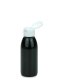 100 ml PET-Flasche schwarz, Ø 41,9 mm, Klappverschluss weiß
