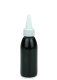 100 ml PET-Dosierflasche schwarz, Ø 41,9 mm, Schraubkappe weiß