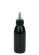100 ml PET-Dosierflasche schwarz, Ø 41,9 mm, On/Off-Verschluss (schwarz/transparent)