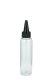 100 ml PET-Dosierflasche transparent, Ø 37,1 mm, Schraubkappe schwarz