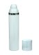 100 ml Airless Spender - Medio - weiß, Kopf weiß/silber, Kappe klar - Self Closing