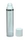 100 ml Airless Spender - Medio - klar, Kopf weiß/silber, Kappe weiß - Self Closing