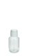 100 ml PET-Laborflasche Ausgießer transparent, Ø 47,8 mm, Verschluss weiß