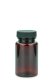 100 ml PET-Packer Schraubdose braun (38/400) – mit Induktionssiegel, Deckel schwarz, Matt geriffelt
