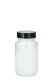 100 ml PET-Packer Schraubdose weiß (38/400) – mit Pressure-Sensitive-Einlage, Deckel schwarz, glänzend