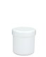 100 ml PP-Cremetiegel weiß, flach – Deckel weiß