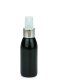100 ml PET-Flasche schwarz, Ø 41,9 mm, Sprühzerstäuber, Luxury-Ausführung natur/Metall