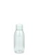 100 ml R-PET-Flasche transparent, Ø 41,9 mm, Schraubverschluss weiß