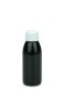 100 ml PET-Flasche schwarz, Ø 41,9 mm, Schraubverschluss weiß
