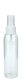 100 ml R-PET-Flasche transparent, Ø 37,1 mm, Sprühzerstäuber weiß, geriffelt