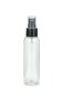 100 ml PET-Flasche transparent, Ø 37,1 mm, Sprühzerstäuber schwarz, glatt