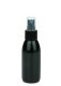 100 ml PET-Flasche schwarz, Ø 41,9 mm, Sprühzerstäuber schwarz, geriffelt