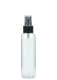 125 ml PET-Flasche transparent, Ø 39,5 mm, Sprühzerstäuber schwarz
