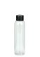 125 ml PET-Flasche transparent, Ø 39,5 mm, Schraubverschluss schwarz