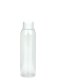 125 ml PET-Flasche transparent, Ø 39,5 mm, Schraubverschluss mit Spritzeinsatz weiß