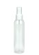 125 ml PET-Flasche transparent, Ø 39,5 mm, Sprühzerstäuber weiß, glatt