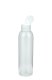 150 ml PET-Flasche transparent, Ø 42,2 mm, Klappverschluss, Softline matt weiß