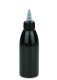 150 ml PET-Dosierflasche schwarz, Ø 46,2 mm, On/Off-Verschluss (schwarz/transparent)