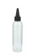 150 ml PET-Dosierflasche transparent, Ø 42,2 mm, Schraubkappe schwarz