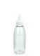150 ml PET-Dosierflasche transparent, Ø 46,2 mm, On/Off-Verschluss weiß
