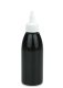 150 ml PET-Dosierflasche schwarz, Ø 46,2 mm, On/Off-Verschluss weiß