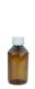150 ml PET-Laborflasche Standard braun, Ø 52,4 mm, Verschluss weiß
