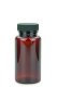 150 ml PET-Packer Schraubdose braun (38/400) – mit Induktionssiegel, Deckel schwarz, matt geriffelt