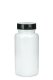 150 ml PET-Packer Schraubdose weiß (38/400) – mit Pressure-Sensitive-Einlage, Deckel schwarz, glänzend