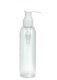 150 ml R-PET-Flasche transparent, Ø 42,2 mm, Seifenpumpe weiß