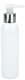150 ml R-PET-Flasche weiß, Ø 42,2 mm, Seifenpumpe natur/Metall