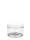 150 ml R-PET-Cylindrical Zylinderdose klar (70/400) – Deckel weiß, matt, EPE-Einlage